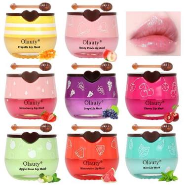 Imagem de Kit de Bálsamo Labial Lingyun Bee Honey Pot 8 peças com extratos fruta