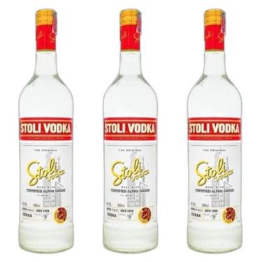 Imagem de Kit 03 Vodka Stoli Vodka The Original Premium Importada 1l