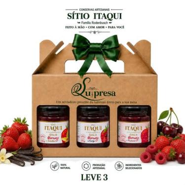 Imagem de Kit Geleia de Morango com Baunilha, Morango com Cereja e Framboesa 270