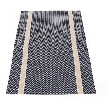 Imagem de Tapete de arte para unhas, PVC durável, elegante tapete de unha leve portátil descanso de mão para beleza uso profissional uso doméstico (azul simples)