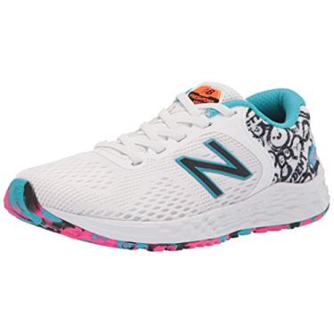 Imagem de New Balance Tênis de corrida infantil Fresh Foam Arishi V2 Bungee, Branco/céu virtual/Dynomite, 22