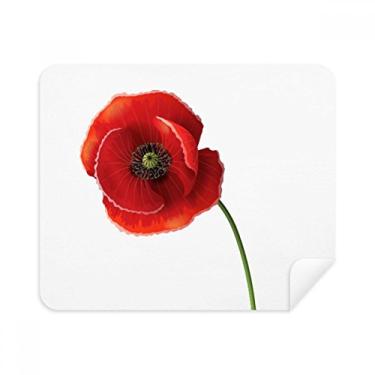 Imagem de Pano de limpeza de tela com estampa de flor vermelha milho para pintura de arte Simplicity 2 peças de tecido de camurça