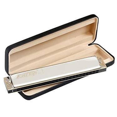 Imagem de East top Gaita Tremolo com 24 furos, Gaita Boca Tremolo para Adultos, Profissionais e Estudantes T2406