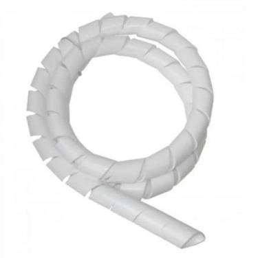 Imagem de Organizador De Fios Cabos Espiral 3/4 5 Mts Branco