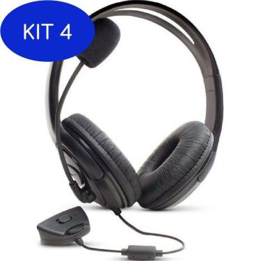 Imagem de Kit 4 Fone Ouvido Headset C Microfone Xbox 360 Kp-324