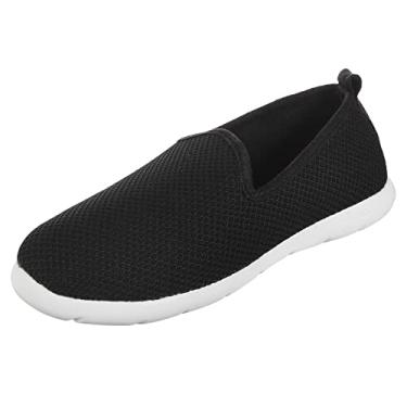 Imagem de isotoner Men's Sport Knit Indoor/Outdoor Closed Back Slipper, Black, 8