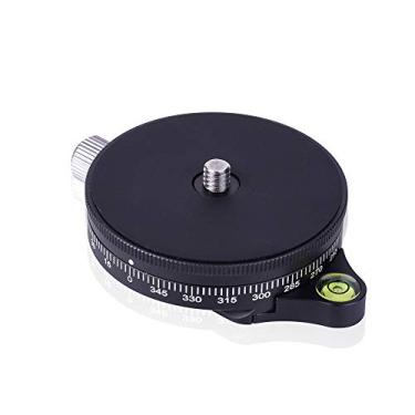 Imagem de Base de painel panorâmico para câmera com placa estilo suíço Arca, cabeça de tripé de liga de alumínio com parafuso de 0,95 cm com nível de bolha para câmeras DSLR de tripé, capacidade de carga de 22 libras