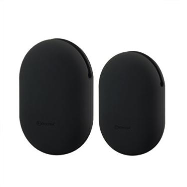 Imagem de Capa de silicone para fones de ouvido Geekria para Beats PowerBeats, Jabra Sport Pace, Jaybird X3, X2, BlueBuds X, Freedom, Earbud Protection Squeeze, bolsa de armazenamento de fone de ouvido macio (M+S, 2 peças), Preto