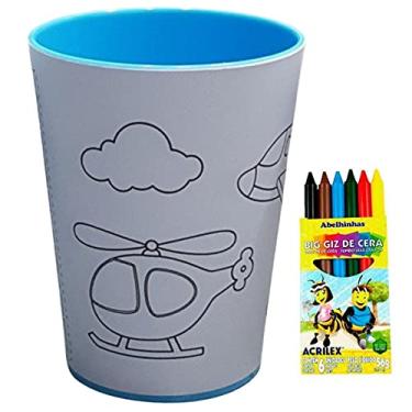 Imagem de Copo Para Colorir com Giz de Cera Lavável 6 Cores Tuby