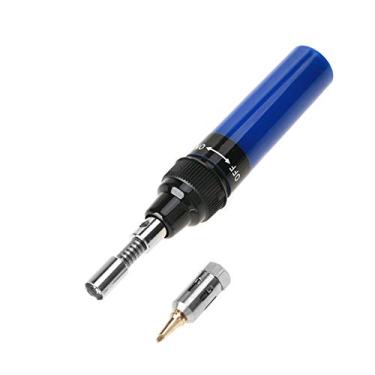 Imagem de 1 peça caneta de solda de metal plástico ferro tocha soldagem kit eletrônico para máquina de solda de ferro de solda (azul)