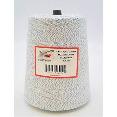 Imagem de Bakery Twine, Blue & White, 4 PLY, Amarrar caixas de bolo e pastelaria, padeiros Twine, Panificação, Decoração, DIY, Artes e Artesanatos, Corda, 900 g, cone, 2,90 m, Durável, Variegado, Grau Alimentício, Grande Marca Branca, EUA