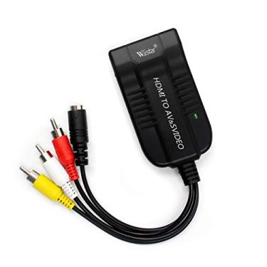 Imagem de Wiistar Conversor adaptador HDMI para AV CVBS S-video da Wiistar Composto R L Áudio Alta Definição Interface Multimídia 1080P Caixa Conversor de Vídeo com Cabo AV Svideo
