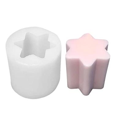 Imagem de vela hexagonais | silicone para vela pilar silicone para fundição resina epóxi, cera abelha geometria irregular vela coluna castiçal concreto para fabricação velas faça você mesmo artesanato Zekkle