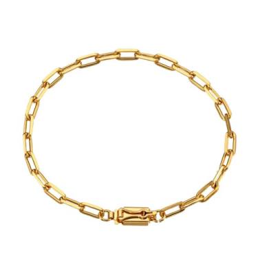 Imagem de Cordão Corrente Pulseira Masculina Banhada A Ouro 18k Homens