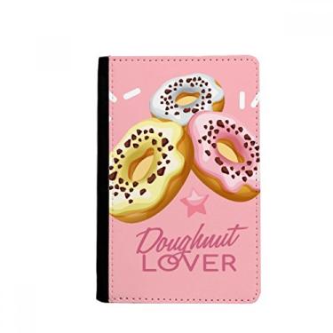 Imagem de Donut Western Sobremesa Doce Comida Doce Porta-Passaporte Notecase Burse Capa Carteira Cartão Bolsa, Multicolor