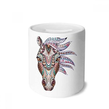 Imagem de DIYthinker Mosaic Style Colorful Horse Design Money Box Saving Banks Ceramic Coin Case Kids Adults