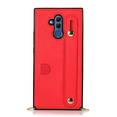 Imagem de Caso de capa de telefone de proteção Para Huawei Mate20 Lite Carteira Case Crossbody Case Caixa de Caixa Mão, Kickstand, Titular do Cartão, Ajustável Suporte de Ombro Removível para Huawei Mate20 Lite
