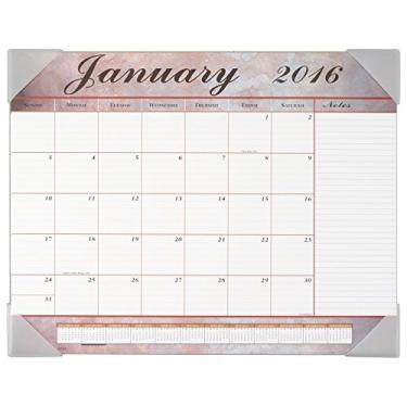 Imagem de AT-A-GLANCE Calendário mensal de mesa 2016, reciclado, 53 x 40 cm, marmorizado (89702-16)