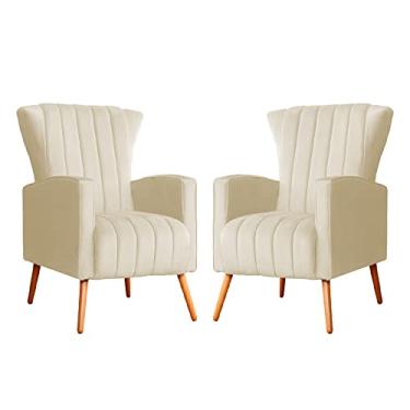 Imagem de Kit 02 Poltronas Melinda Veludo Cores - DS Estofados