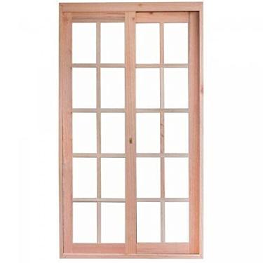 Imagem de Porta Janela com Caixilhos para Vidros Quadriculados de Correr Rondosul