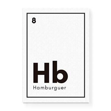 Imagem de Arte Maníacos Quadro Decorativo em Tela Canvas Hamburguer Elemento - 23x16,25cm