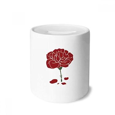 Imagem de DIYthinker Carnation Vermelho Dia das Mães Flor Caixa Dinheiro Caixa Cerâmica Porta-Moedas Presente