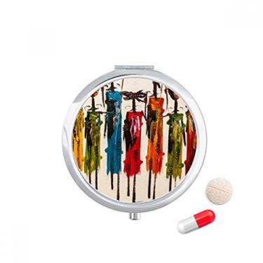 Imagem de Abstract Art Caixa de armazenamento de remédios para guerreiros negros africanos