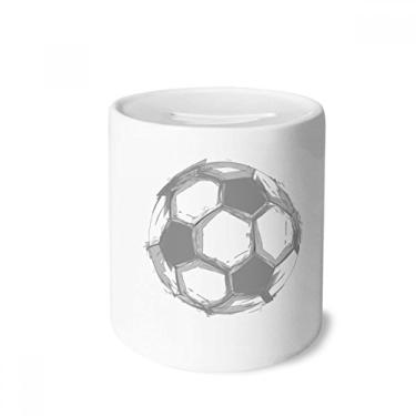 Imagem de DIYthinker Caixa verde para moedas de cerâmica com porta-moedas de futebol esportivo de futebol