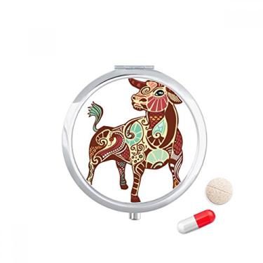 Imagem de Caixa de comprimidos com símbolo do zodíaco da Constelação Taurus Porta-remédios