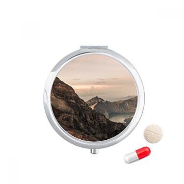 Imagem de Mountain Desert Sun Mist Clouds Lake Pill Case Pocket Medicine Storage Box Dispenser