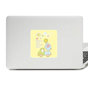 Imagem de Adesivo de vinil para laptop com bola de elefante, caminhão de elefante, decalque de animal para decoração de PC