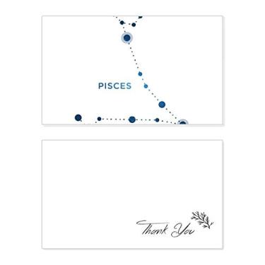 Imagem de Placa de constelação de Peixes, signo do zodíaco, cartão de agradecimento, aniversário, saudação, casamento, agradecimento