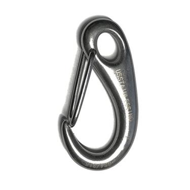 Imagem de Clipe de gancho de encaixe para porta de mola 316 de aço inoxidável de 5 cm, garra de lagosta de nível marítimo