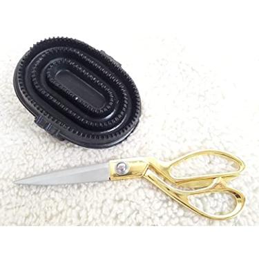 Imagem de Kit Raspadeira De Borracha Tesoura Para Crina E Rabo Cavalo