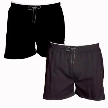 Imagem de Kit 2 Shorts Masculino Básico e Marrom Verão Bermuda-Masculino