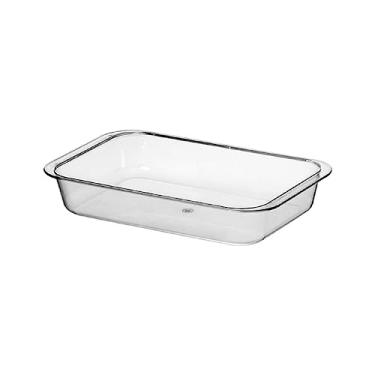 Imagem de Kit 12 Travessa Retangular Cristal Transparente 170 x 270mm
