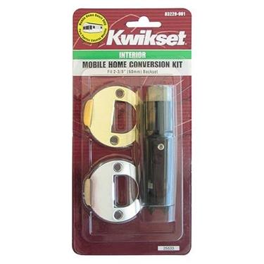Imagem de Kwikset 83229-001 12003 CP PL 7/8RF 3/26 CNV kit de conversão de bloqueio interno móvel para casa, latão