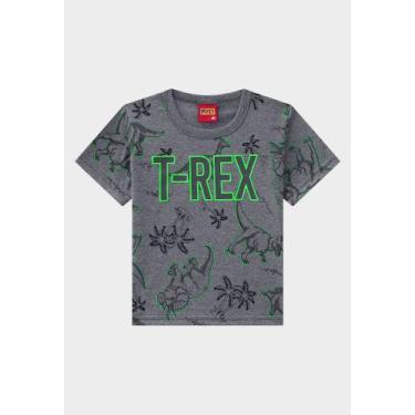 Imagem de Camiseta Masculina Infantil T-Rex Verão Kyly