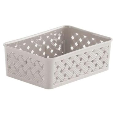 Imagem de Cesto Organizador Rattan 19 Cm X 13 Cm X 6,5 Cm Paramount