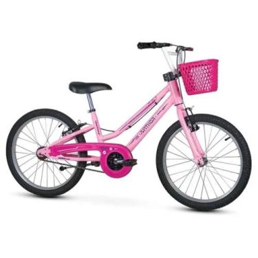 Imagem de Bicicleta Bella Aro 20 Rosa Infantil Aro De Alumínio Com Cesta - Natho