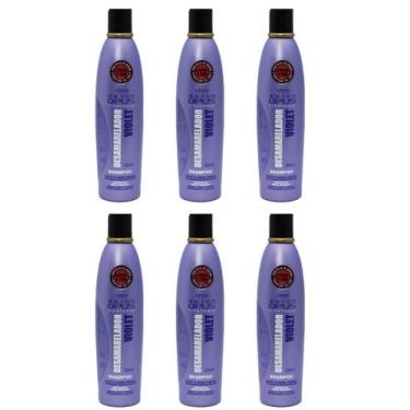 Imagem de 6 Un Shampoo Desamarelador Violet Argan Salon Opus Cless 350ml Proteçã
