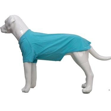 Imagem de Lovelonglong Roupas para animais de estimação 2019 fantasias para cães camisetas básicas em branco camisetas para cães médios grandes turquesa XXXL