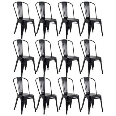 Imagem de Kit 12 Cadeiras Iron Tolix - Preto