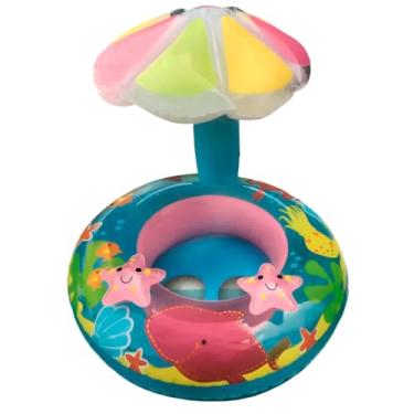 Imagem de Boia Inflável com Fralda e Cobertura Cogumelo 75cm