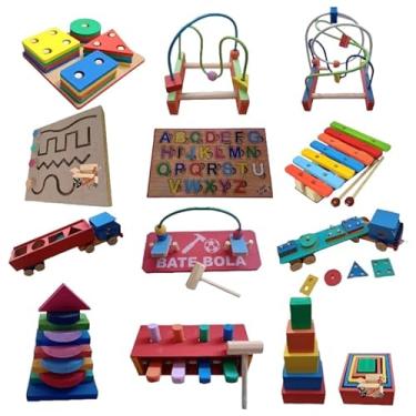 Imagem de Brinquedo Pedagógico Educativo Em Madeira TDAH Montessori Escolha o Seu: (Alfabeto Divertido)