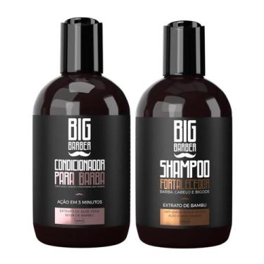 Imagem de Kit Condicionador E Shampoo Fortalecedor Big Barber 250ml Barba Cabelo
