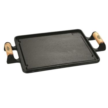 Imagem de Panela Mineira Chapa de Ferro Fundido Lisa Preta Retangular