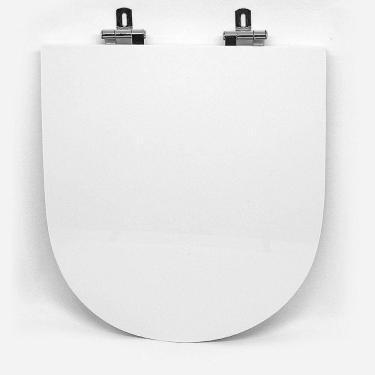 Imagem de Assento Sanitário Poliéster para Louça Riviera/smart celite Super Luxo Cromado Branco