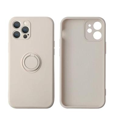 Imagem de Capas de telefone com suporte magnético de silicone líquido para iPhone 15 14 13 12 11 Pro Max Mini X XS XR 8 7 Plus Capa traseira, branco antigo, para IPhone13