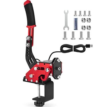 Imagem de Grampo de freio de mão USB para PC Sim Racing Games G25 G27 G29 T500 FANATECOSW Dirt Rally Windows, Red*+Clamp